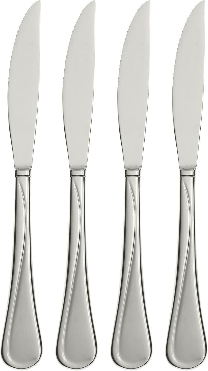 Oneida Flight Steak Knives Silverware Set for 4, Flatware