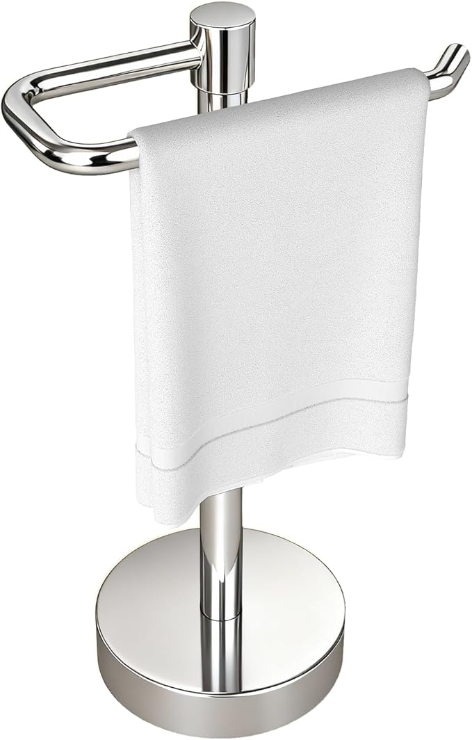 YUMORE Hand Towel Holder Stand Countertop Towel Rack Free Standing Towel Bar Hanger for Bathroom Kitchen