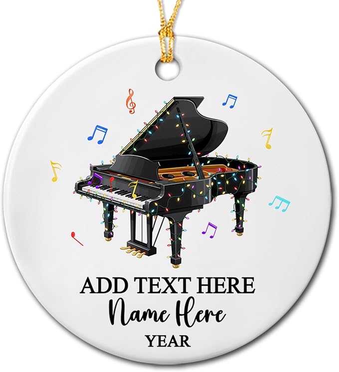 Personalized Drum Set Ceramic Christmas Ornament 2026, Customized Text Year Name Drummer Keepsake Ornaments Gift for Women Men Friend Daughter Son, Drumming Drum Set Ceramic Ornament for Appreciation