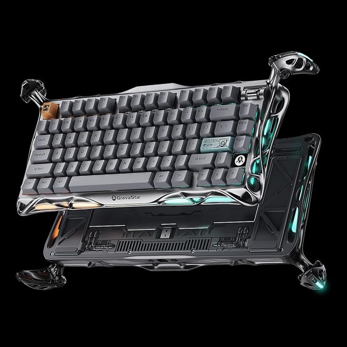 GravaStar Mercury K1 Pro Wireless Gaming Keyboard, Aluminum Alloy, 75% Layout