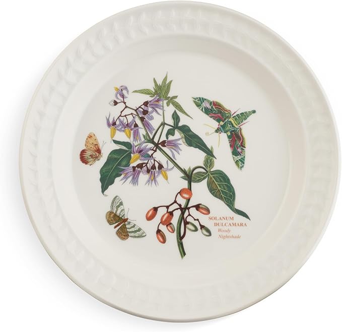 Portmeirion Botanic Garden Harmony Papilio Emerald Dinner Plate - White