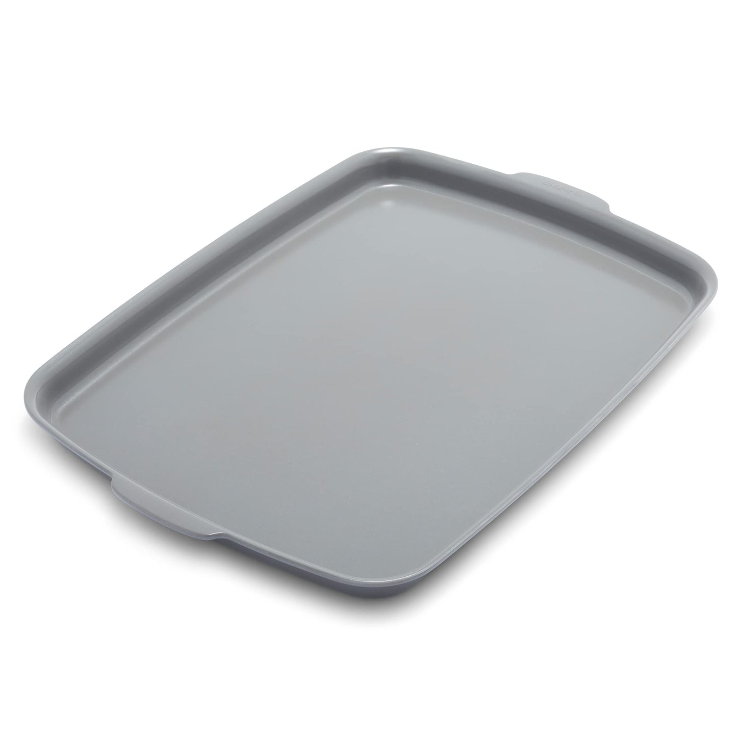 GreenPan Premiere Ovenware Healthy Ceramic Nonstick 13" x 9" Rectangular Baking Pan, Cast Aluminum Bakeware, Warp-Free, Oven and Broiler safe to 600F,Dishwasher Safe, PFAS-Free, Gray