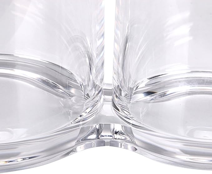Hipiwe Clear Acrylic Cotton Swab Holder Preminm Quality Round Container Cotton Pad Q-tip Organize Case for Make Up Brush Clear Apothecary Jar