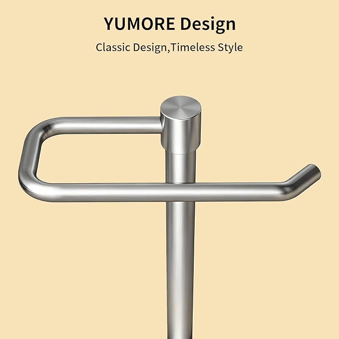 YUMORE Hand Towel Holder Stand Countertop Towel Rack Free Standing Towel Bar Hanger for Bathroom Kitchen