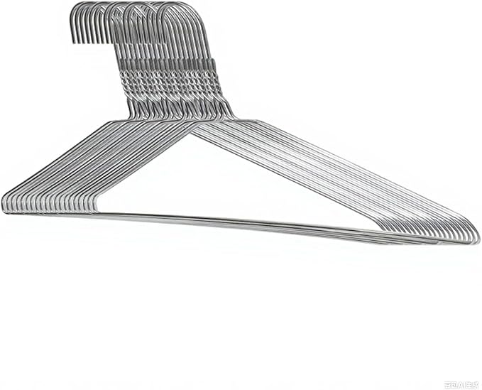 20Pcs Silver Wire Hangers for Clothes, Shirt, Wire Coat