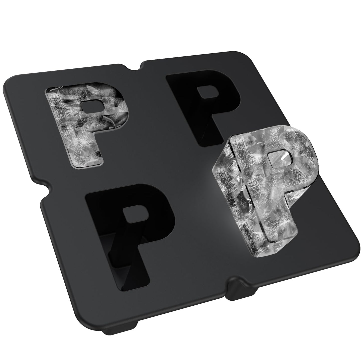 Customized Letter P Ice Cube Mold -Letter Silicone Ice Mold for Custom Ice Cube Mold and Baking Chocolate and Crafting Letter Molds, Ice Cube Molds for Cocktails & Whiskey with Custom Letters