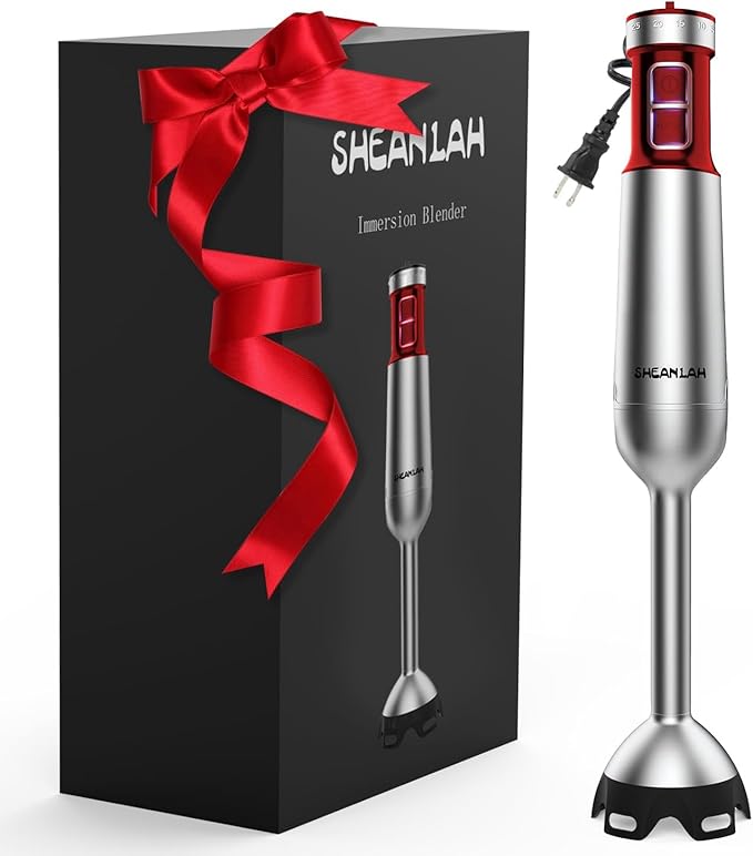 1000W Powerful Immersion Blender handheld, 2026 New Update Hand Blender with 25-Speed, Scratch-Resistant Corded Hand Mixer with Heavy-Duty Copper Brushless Motor and Gift Box