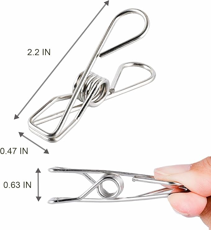 Clothespins 20PCS - Picture & Food Clips, Hanging Clothes & Photo Clips (Small Size)
