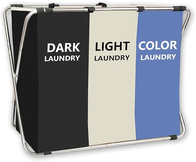 1-Pack Large Laundry Basket, Waterproof, Freestanding Laundry Hamper, Collapsible Tall Clothes Hamper with Handles for Clothes Toys in the Dorm & Family Closet Storage and Organizer (Blue)