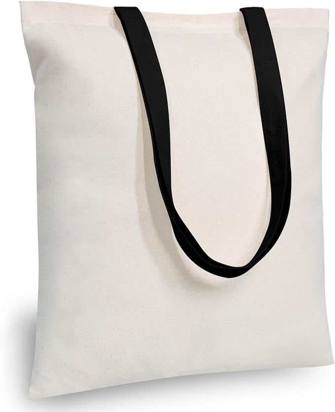 TOPDesign 5-Pack Economical Cotton Tote Bag, Lightweight Medium Reusable Grocery Shopping Cloth Bags, Suitable for DIY, Advertising, Promotion, Gift, Activity