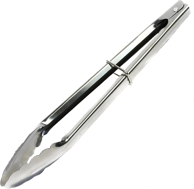 Chef Craft Classic Clam Shell Tongs, 16 inch, Stainless Steel