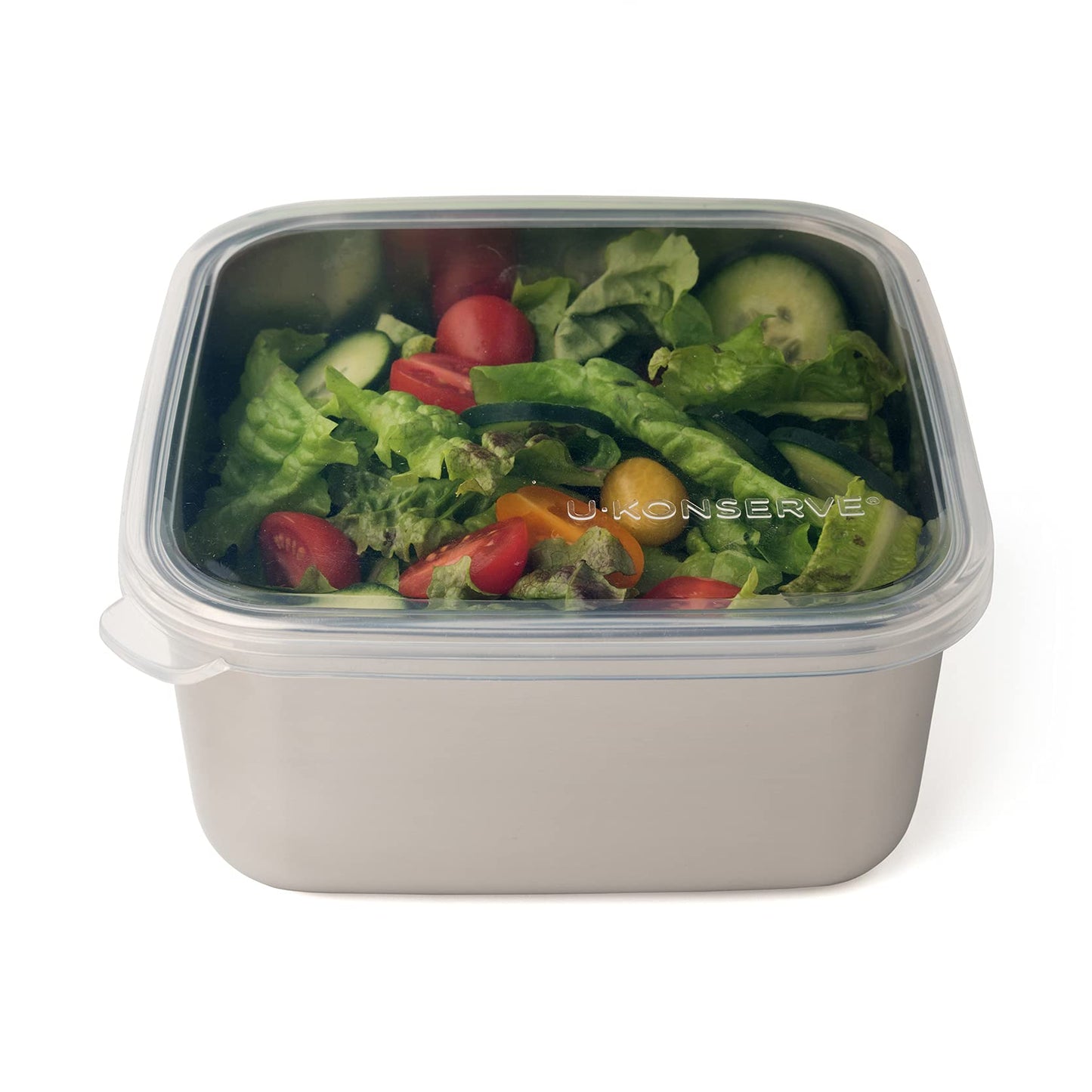 U-Konserve 30 oz Stainless Steel Bento Box Food Container Blue Silicone Lid