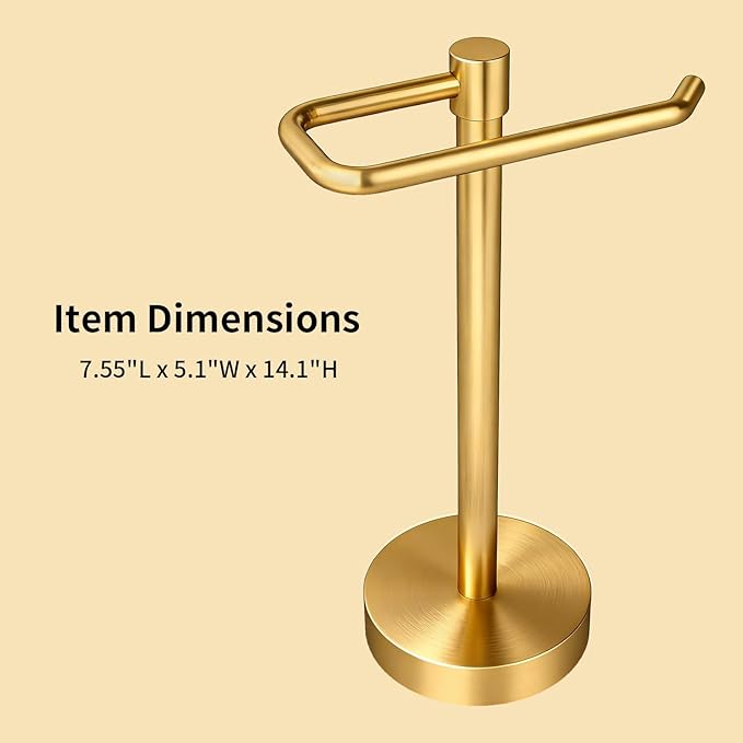 YUMORE Hand Towel Holder Stand Countertop Towel Rack Free Standing Towel Bar Hanger for Bathroom Kitchen