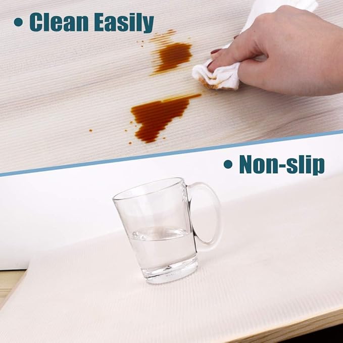 Shelf Liner, Non-Slip Cabinet Liner, Washable Oil-Proof for Kitchen Cabinet, Shelves, Refrigerator, Storage, Desks, 12 Inches x 10 FT, Non Adhesive Drawers Liner (12 Inches x 10 FT)…