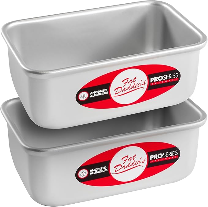 Fat Daddio's BP-5643 Anodized Aluminum Bread Loaf Pan, 9 x 5 x 2.5 inch