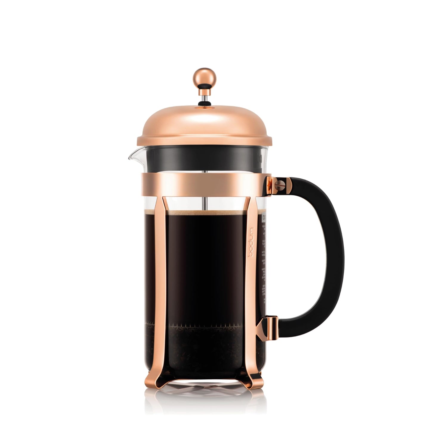 Bodum 51oz Chambord French Press Coffee Maker, High-Heat Borosilicate Glass, Polished Stainless Steel – Made in Portugal