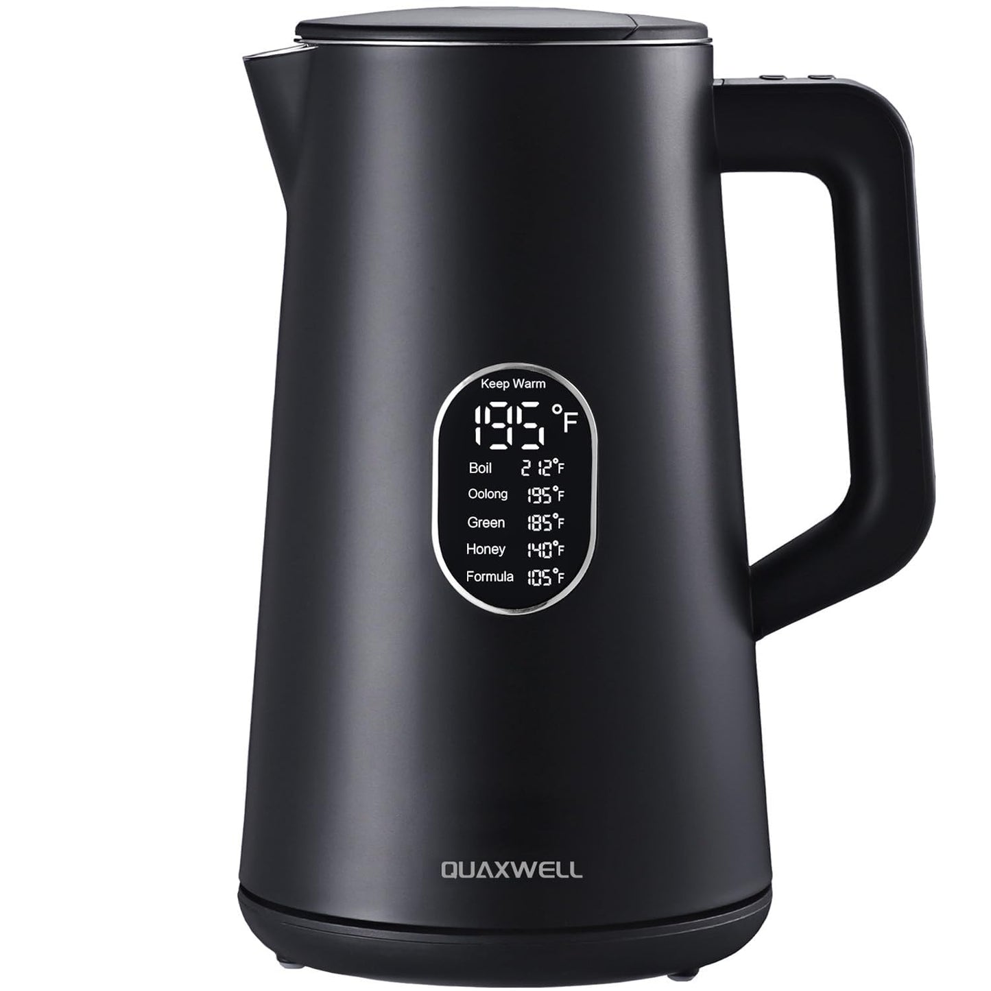 QUAXWELL 1.5L Electric Kettle Temperature Control, Black