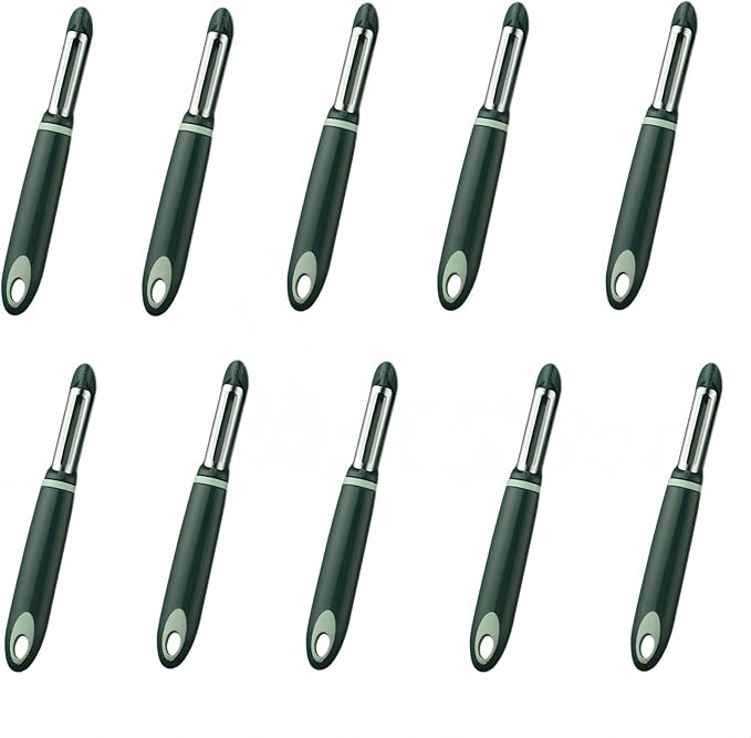 30 Pack Vegetable Potato Peeler for Kitchen,Ergonomic Soft-Touch Handle-Black (Aquamarine, 30 Pack)