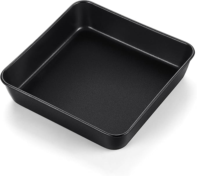 TeamFar 6x6 Inch Square Baking Pans, Coated Square Cake Brownie Lasagna Pan