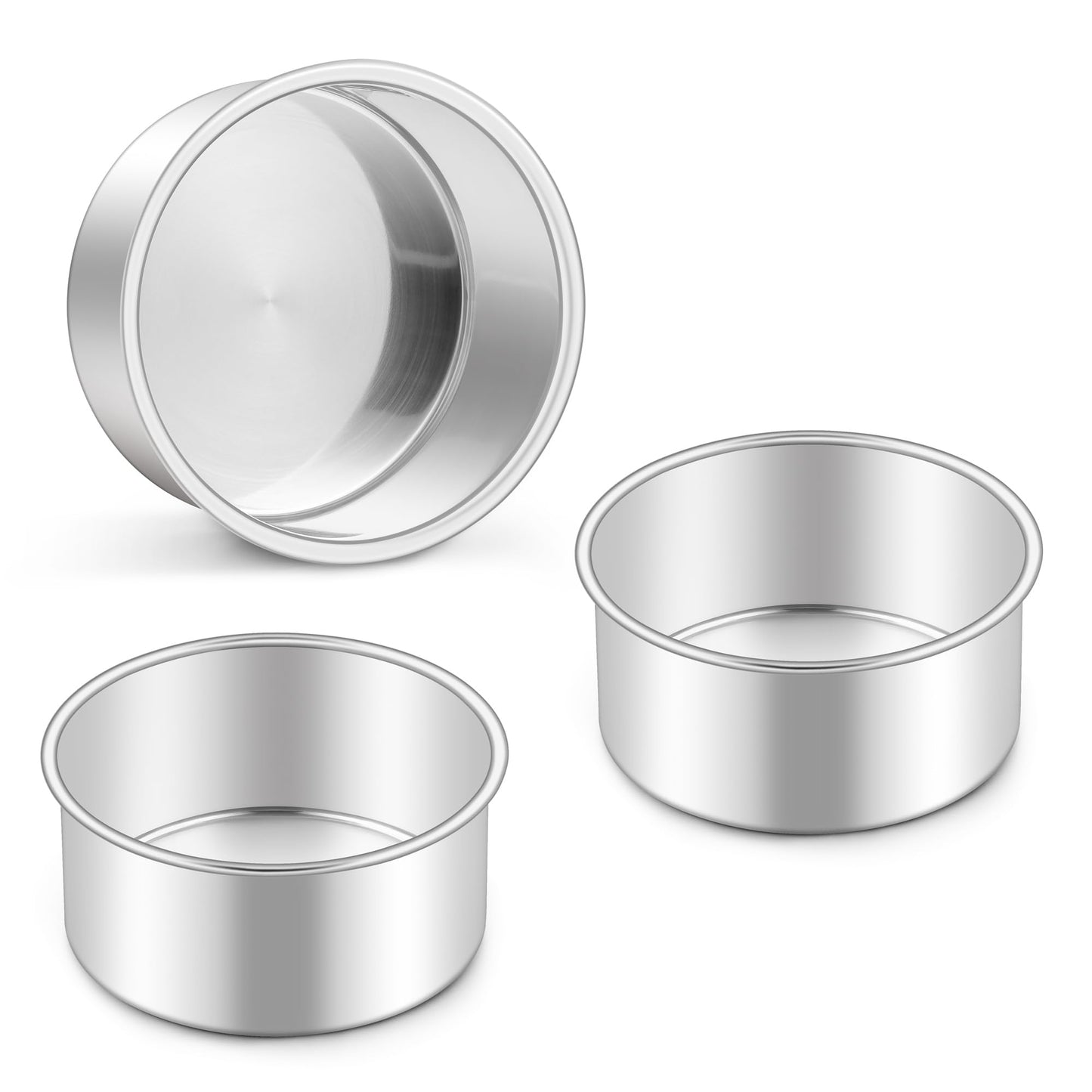 Homikit 4 Inch Round Cake Pan set of 3, Mini Layer Cake Baking Pans