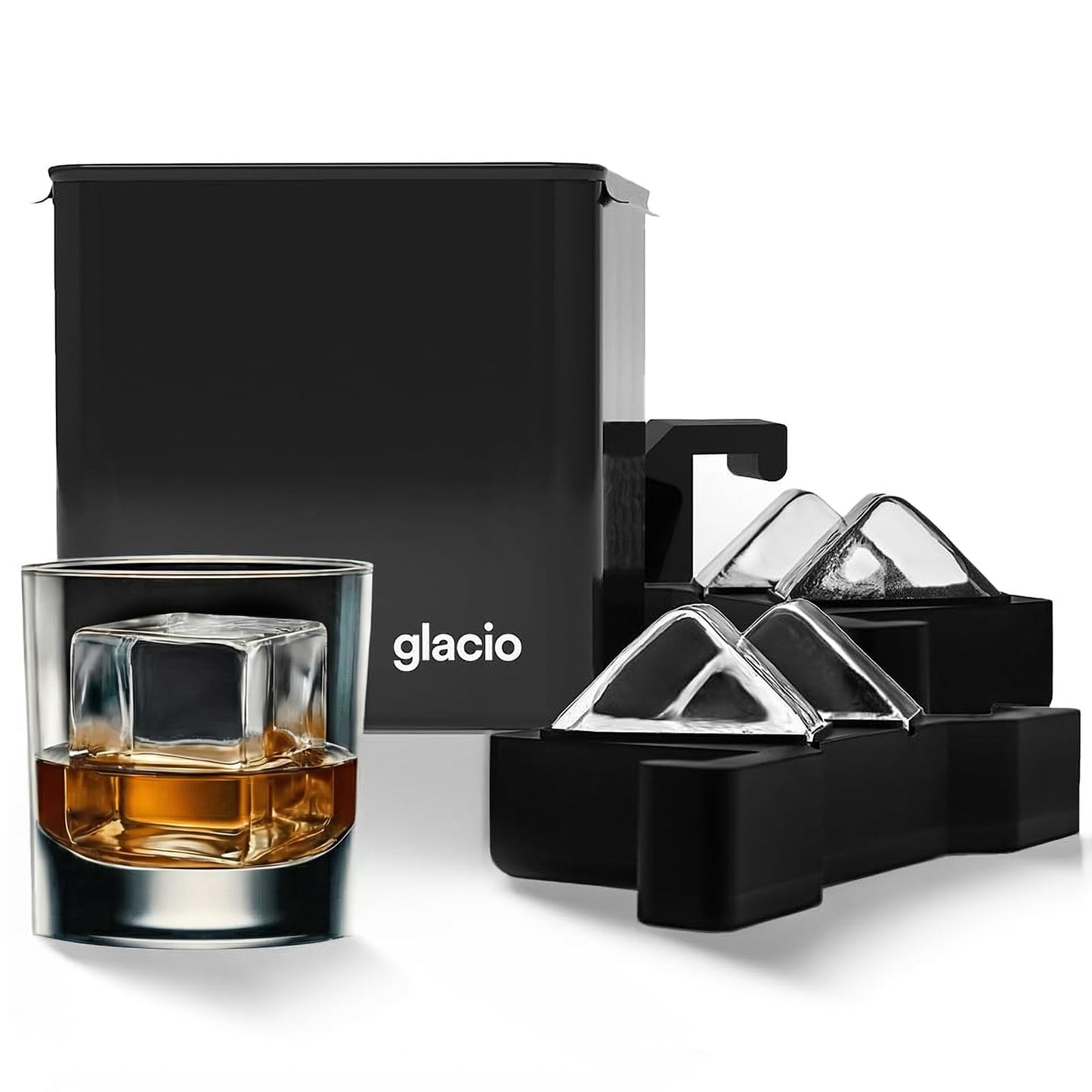 Clear Ice Maker Set, Crystal Ball & Cube Molds for Whiskey Cocktails