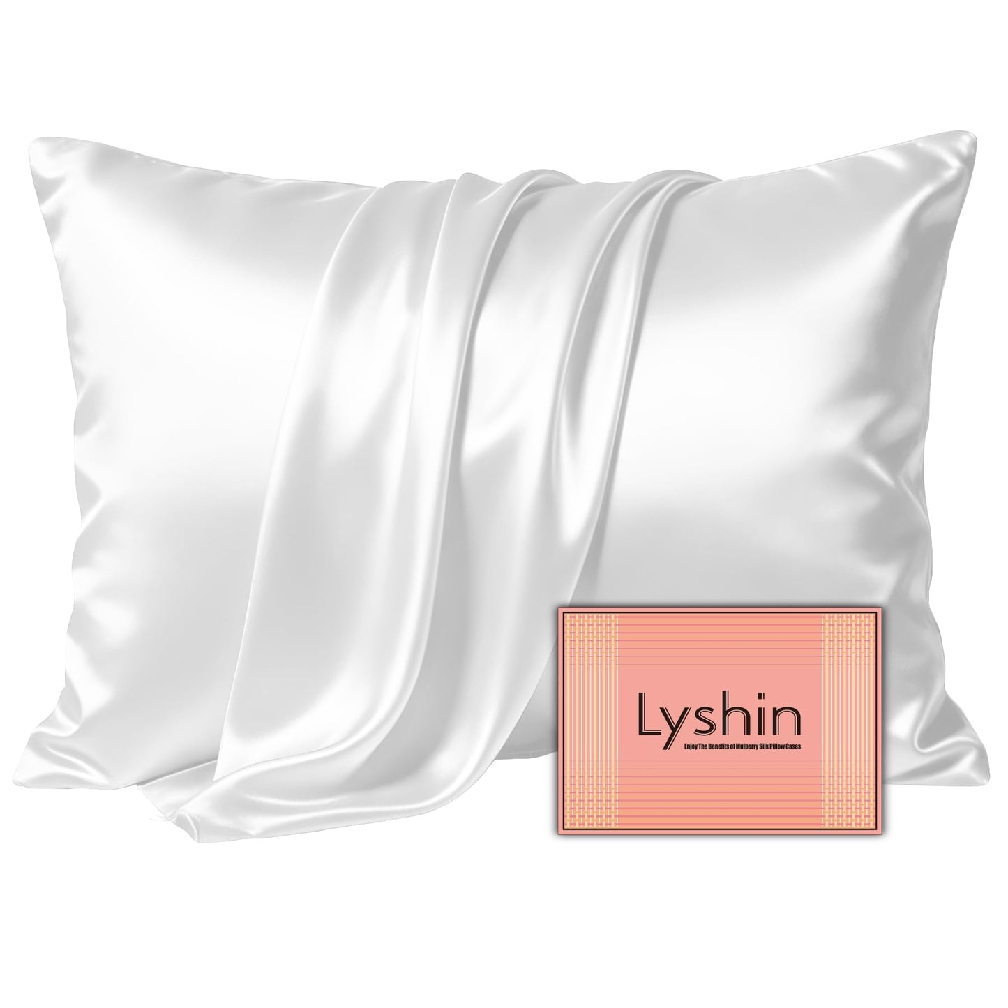 LYSHIN Silk Pillow Cases Standard Size with Hidden Zipper, Leopard
