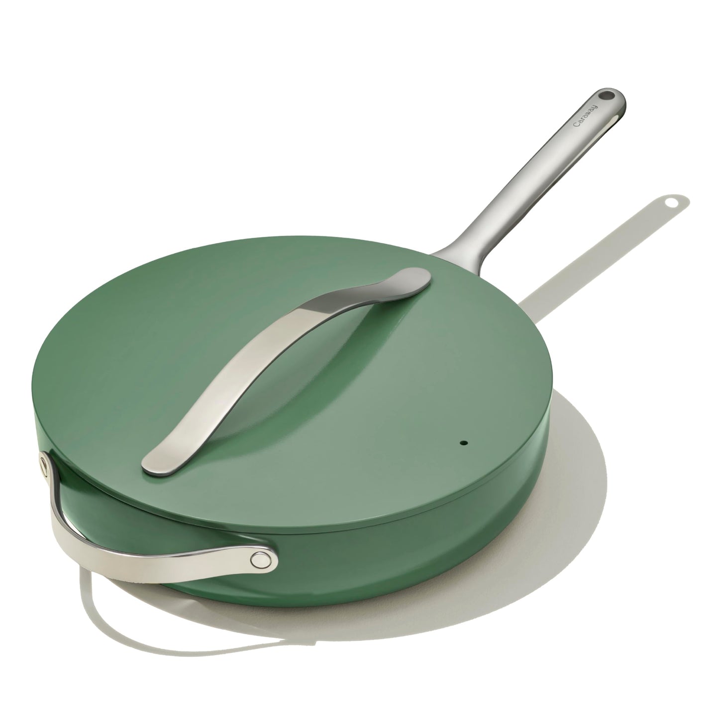 Caraway Non-Stick Ceramic Sauté Pan with Lid (4.5 qt, 12")