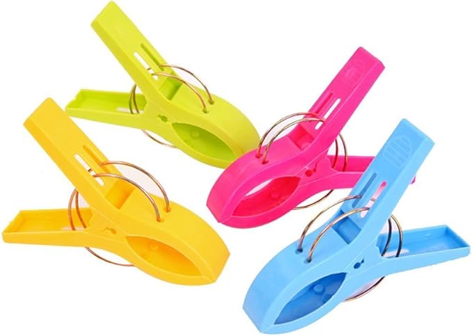 Danmu Beach Towel Clips,Beach Clips,Cruise Essentials,Towel Clips for Beach Chairs Cruise, Heavy Duty Clothes Pins-Keep Your Towel from Blowing Away, Beach Accessories for Vacation Must Haves