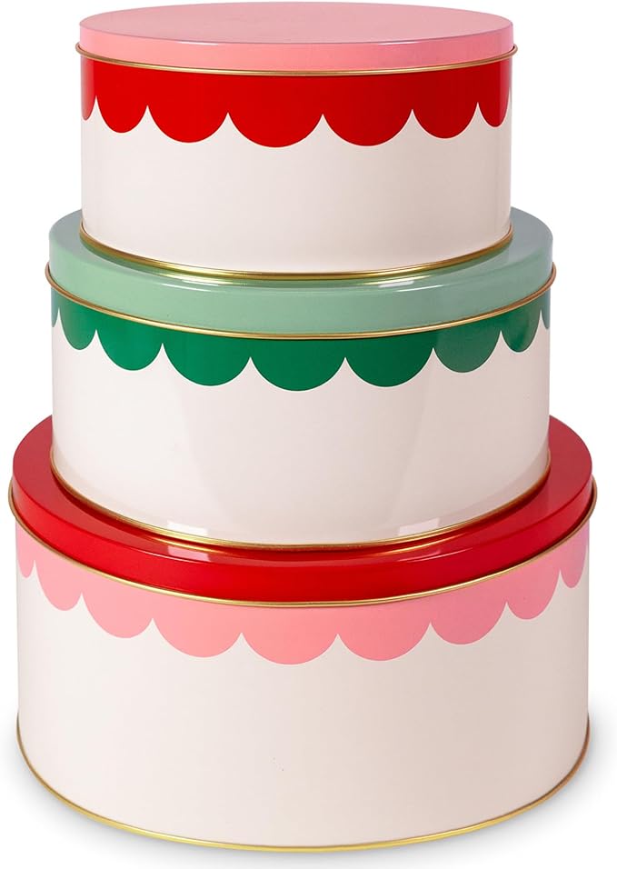 kate spade new york Round Cookie Tin Set of 3, Hey Sweets
