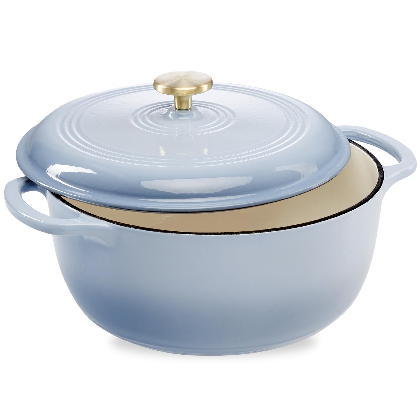 Best Choice Products 7.5 Quart Enamel Cast-Iron Round Dutch Oven, Family Style Heavy-Duty Pre-Seasoned Cookware for Home, Kitchen, Dining Room, Oven Safe w/Lid, Dual Handles - Graphite Gray