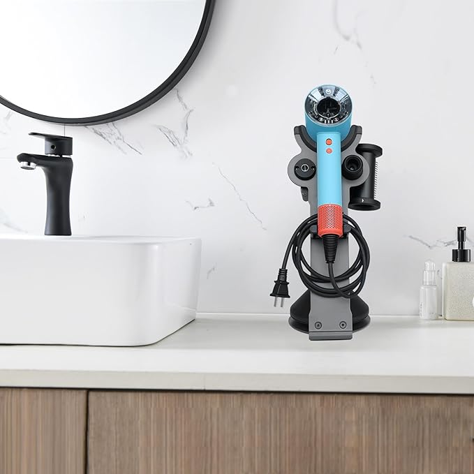 for Dyson Supersonic Nural Hair Dryer Stand Holder, Dyson Blow Dryer Accessory Organizer, Attachments Counter Storage Rack