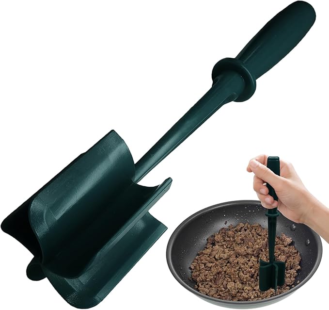 Auvotuis Meat Masher, Red, 5 Curve Blade