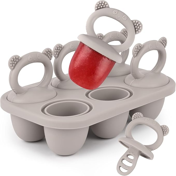 WMKGG Baby Popsicle Molds, Breastmilk Popsicle Molds(Grey)