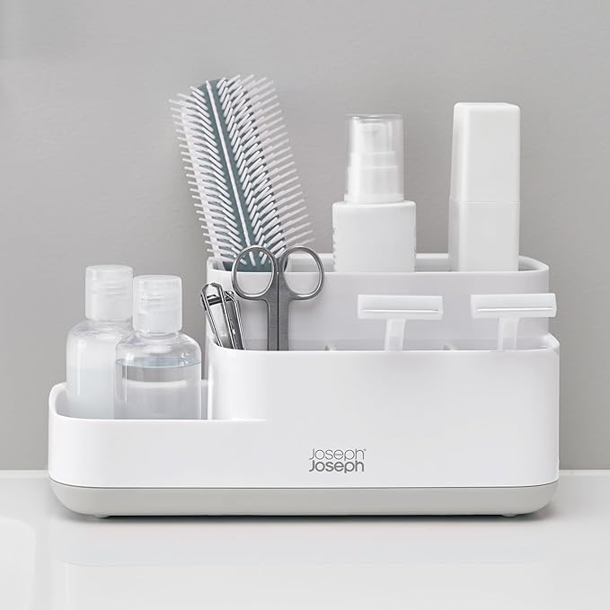 Joseph Joseph EasyStore Bathroom Storage Countertop Organizer Caddy , Gray