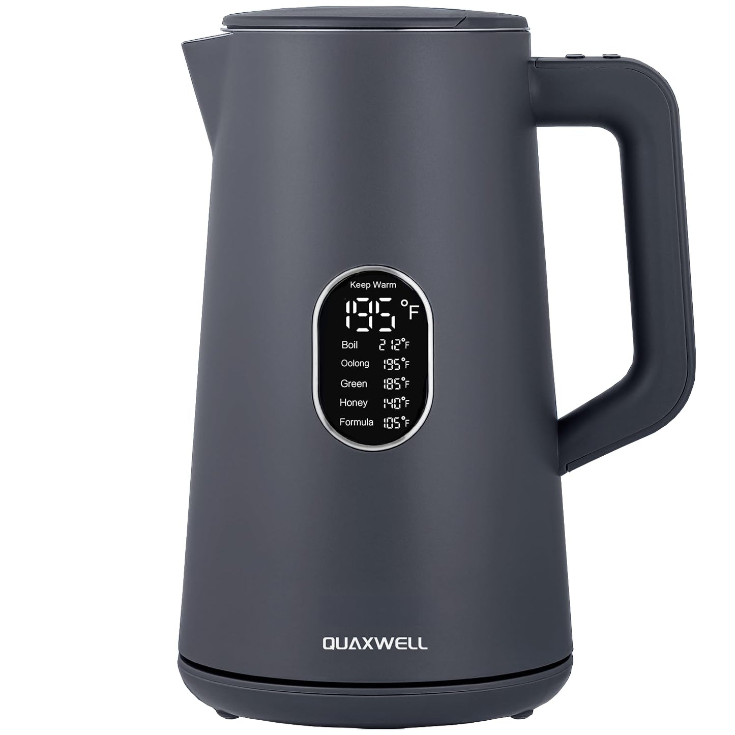 QUAXWELL 1.5L Electric Kettle Temperature Control, Black