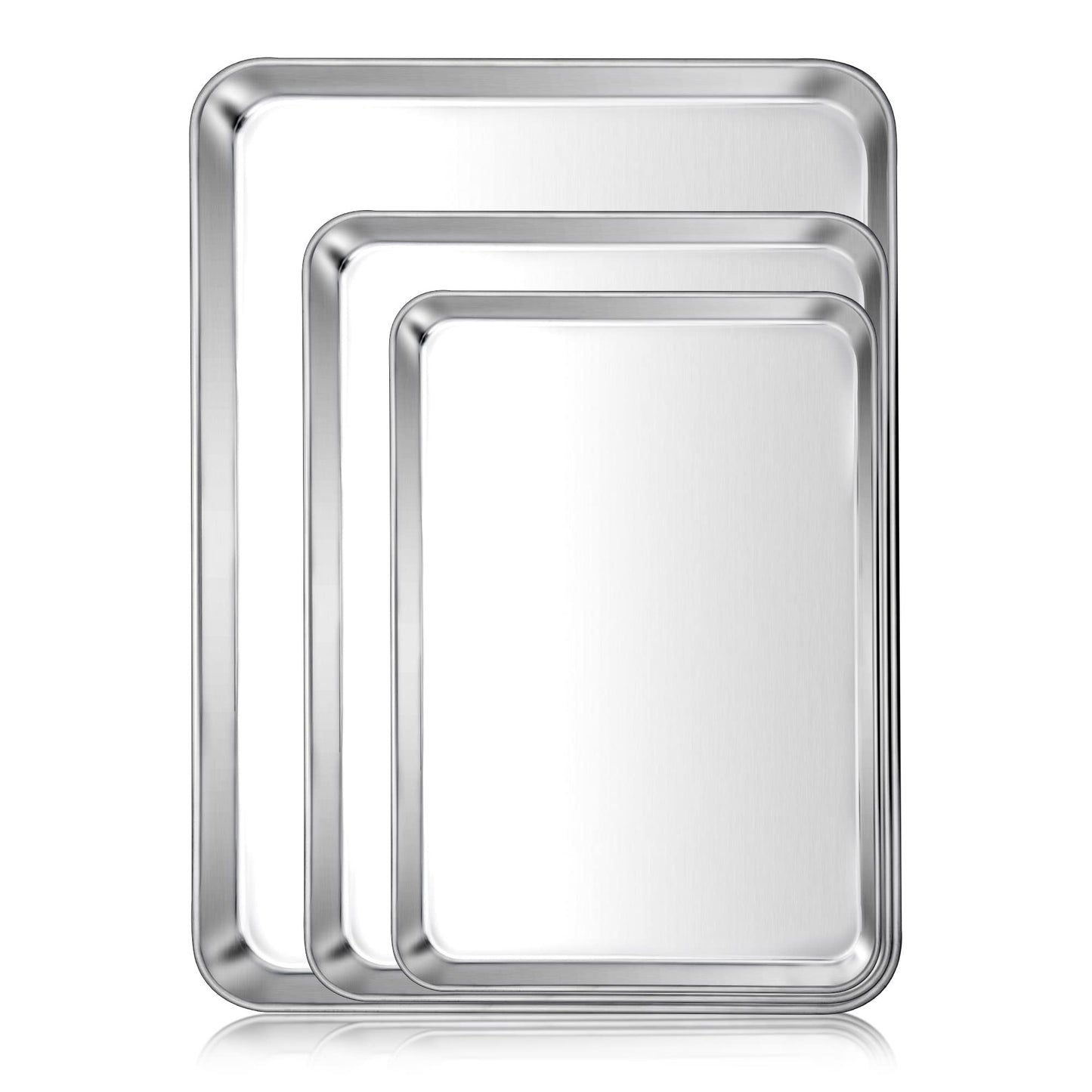 E-far 6-Piece Baking Pans set, Stainless Steel Bakeware Set for Oven