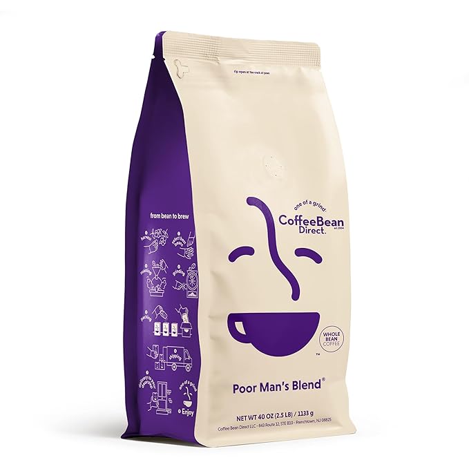 Coffee Bean Direct Poor Man's Blend®, Whole Bean, 1lb Bag