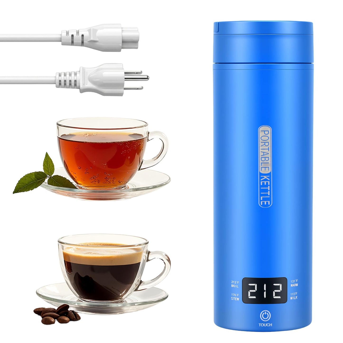Portable Electric Kettle For Travel, 120V, 450ml, 4 Temperature Control