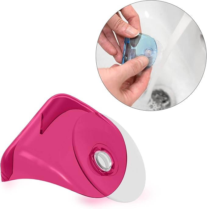 kwmobile 2x Razor Holder with Suction Cup - Self-Adhesive Shaver Wall Mount - Bathroom Organizer for Glass and Tiles - Black/Dark Pink/Transparent