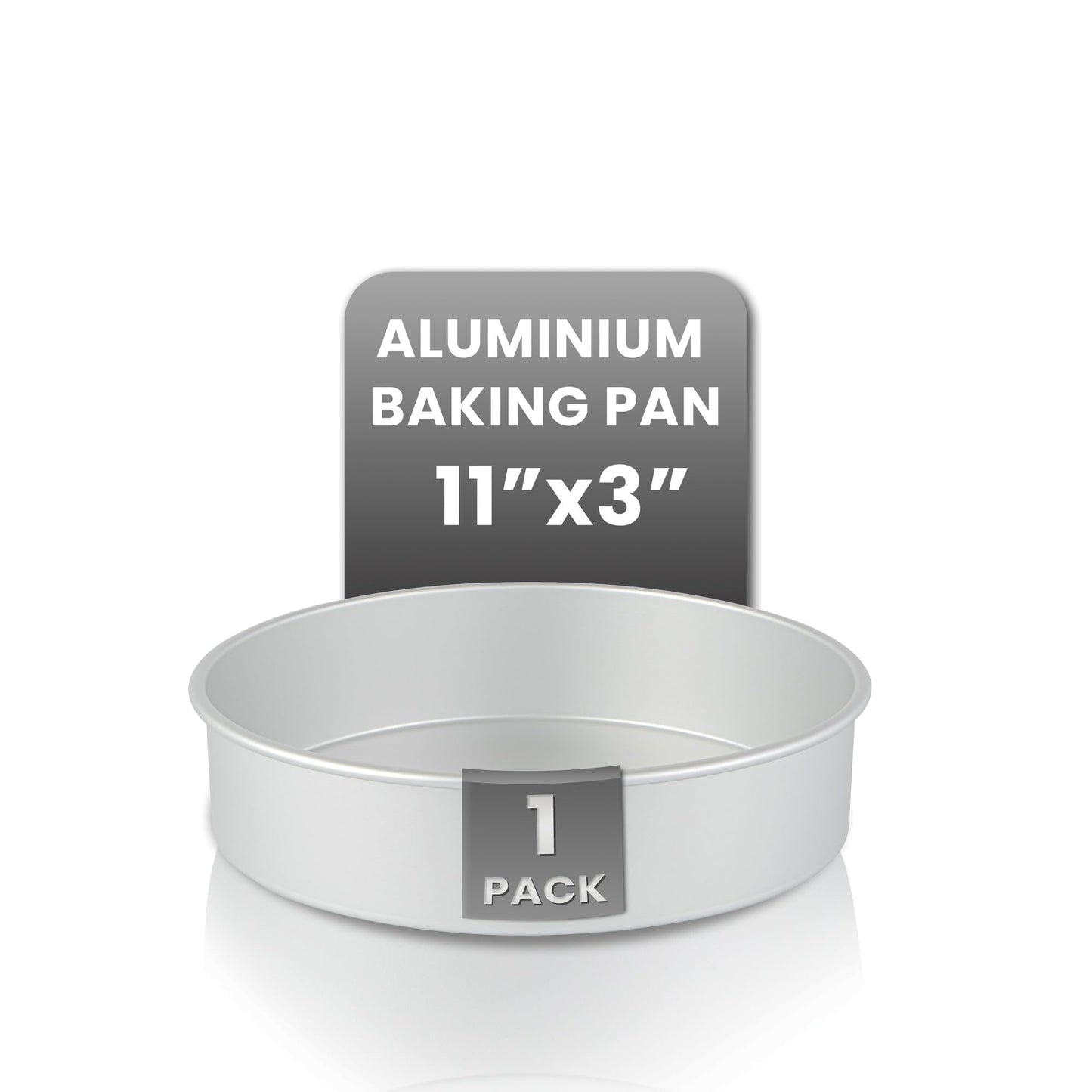 Restaurantware-Met Lux 12 x 3 Inch Straight-Sided Baking Tin, 1 Round Cake Pan - Oven-Ready, Freezable, Anodized Aluminum Round Baking Pan, Greaseproof, For Layer Birthday Cake