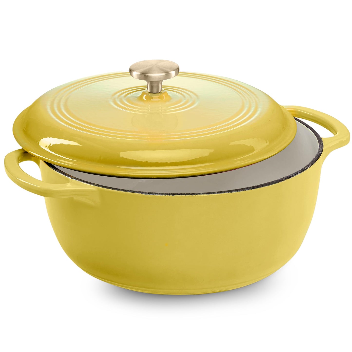Best Choice Products 7.5 Quart Enamel Cast-Iron Round Dutch Oven, Family Style Heavy-Duty Pre-Seasoned Cookware for Home, Kitchen, Dining Room, Oven Safe w/Lid, Dual Handles - Graphite Gray