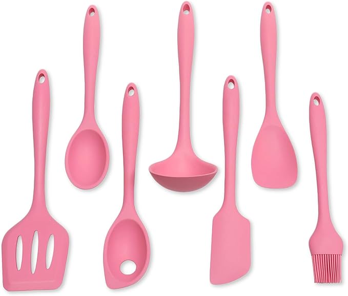 Chef Craft Premium Silicone Kitchen Tool and Utensil Set, 9 Piece, Red
