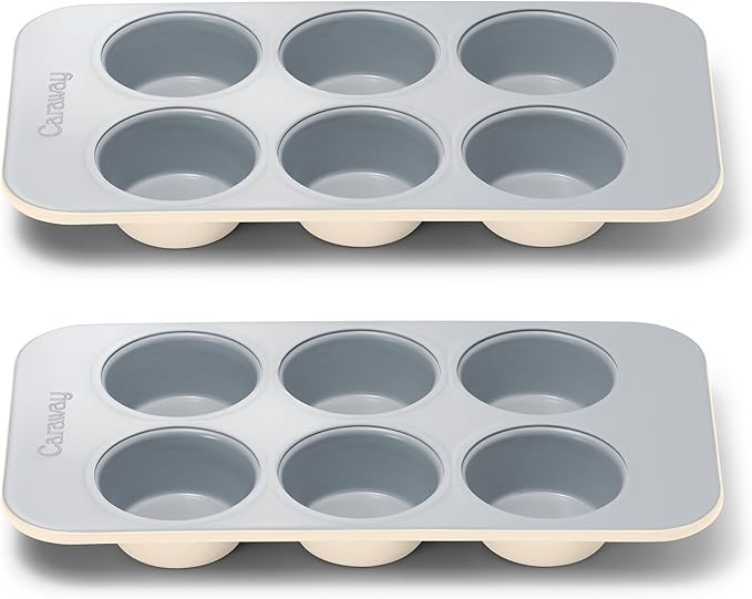 Caraway Non-Stick Ceramic-Coated 12-Cup Muffin Pan Duo