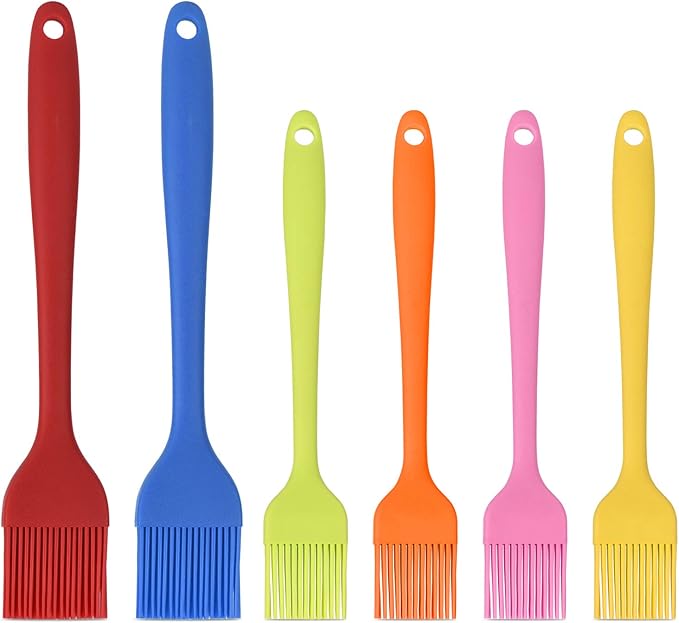 Hhyn Silicone Basting Pastry Brush Set 4 Pack, Multicolor