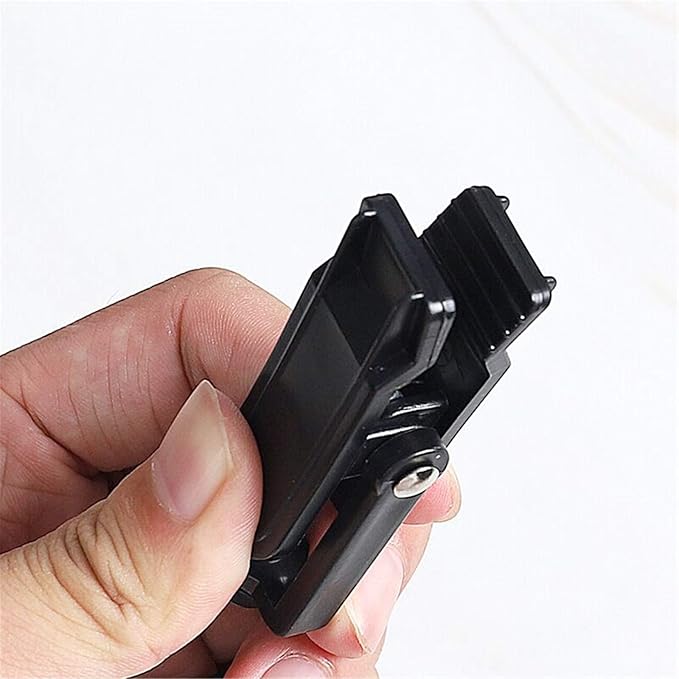 10 PCS Super Strong Plastic Swivel Hanging Hooks Home Swivel Laundry Clips Curtain Clips Clothes Pins Beach Towel Clips, 4.3inch, Black