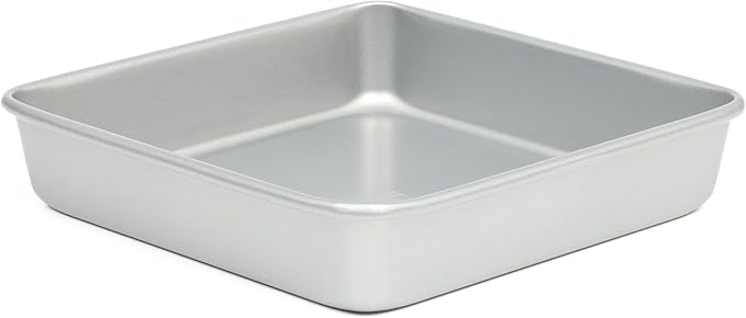 Martha Stewart Gallen 9 Inch Square Nonstick Carbon Steel Cake Pan - Teal Durable Baking Pan for Cakes, Brownies & Desserts