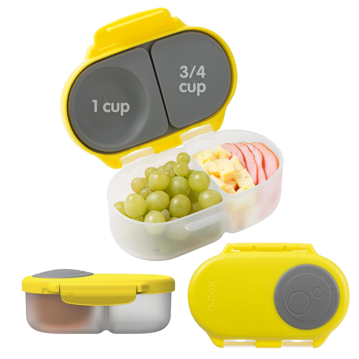 b.box Snack Box 2-Pack, Snack Containers for Kids, 1.75 Cup Kids Lunch Box