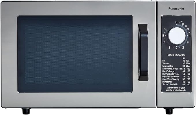 Panasonic NE-1054F Compact Light-Duty Countertop Commercial Microwave Oven with 10 Programmable Memory and Touch Screen Control, Countertop Microwave Oven, 1000W, 0.8 Cu. Ft, Stainless Steel