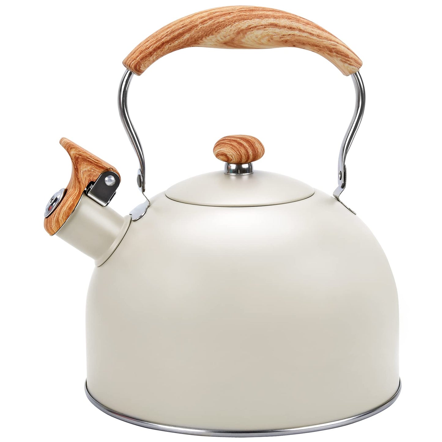 Foedo 3.2Qt Stainless Steel Whistling Tea Kettle Stovetop, Dark Green