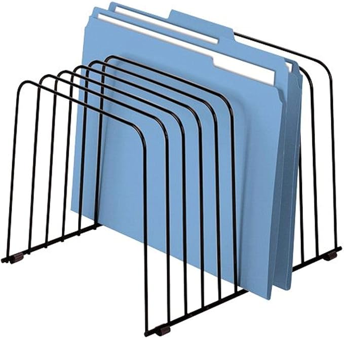 Fellowes 72112 Desktop Organizer, 11 Sections, Wire, 9" x 11-3/8" x 8", Black